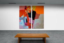 "Impact" Diptych by Paul Ygartua, Acrylic on Canvas
