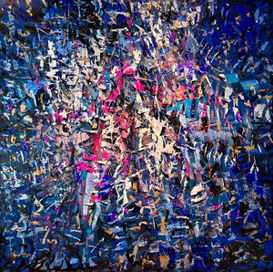 "Blue Electric" by Paul Ygartua, Acrylic on Canvas
