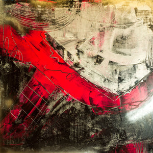 Abstract Contempt 48"X48" mixed media on canvas by Shane Townley