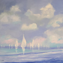 "Who Will Win" by Christine Frisbee, Oil on Canvas