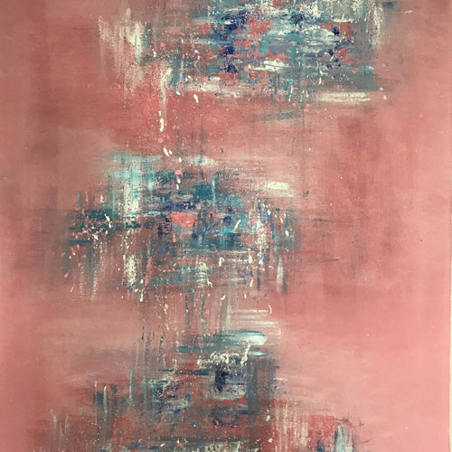 Pink Sky By Cecilie Kolderup, Acrylic On Canvas