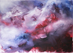 ...From the Emergence and Transience of the Peaks by Hans Peter Perner, Oil on Canvas