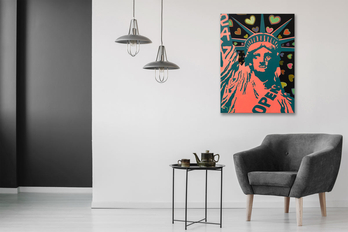 Open 24/7 by Perry Milou, Oil on Canvas – NewYorkART.com
