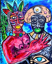 "Akuana and the Guest" by Rafael Arzuaga,  Acrylic on Canvas