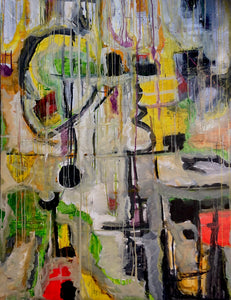 "Untitled" by Hassan Kouhen, Mixed Media on Canvas