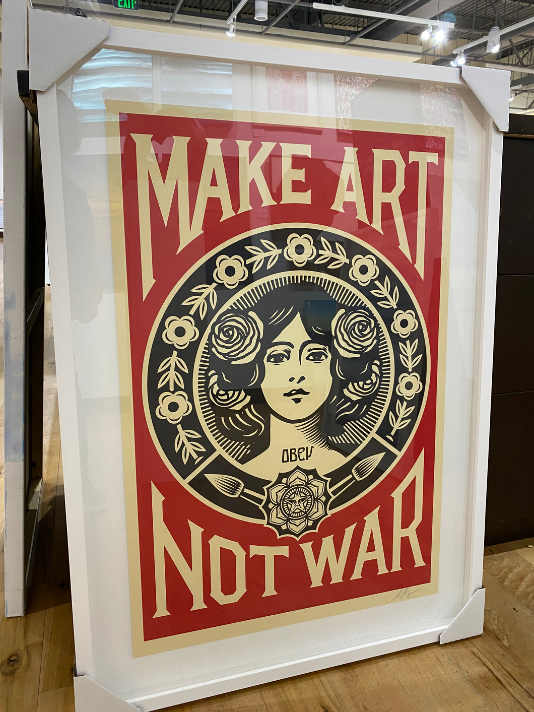Shepard Fairey Lithograph Signed Open Edition Framed 31