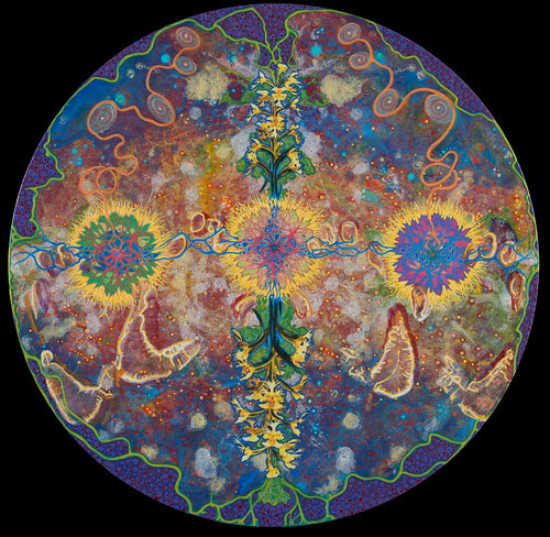 Symbiosis - Finding My Way by Gordon Wood, Acrylic Collage on Panel