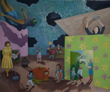 Swan Dive by Joan Ryan, Oil on Paper