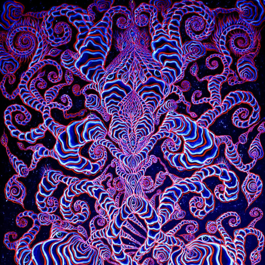 Pure Consciousness by Alex Aliume, Fluorescent Acrylic on Canvas