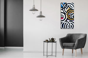 A Tiger Among Zebras by Mitchell Liner, Latex on Canvas