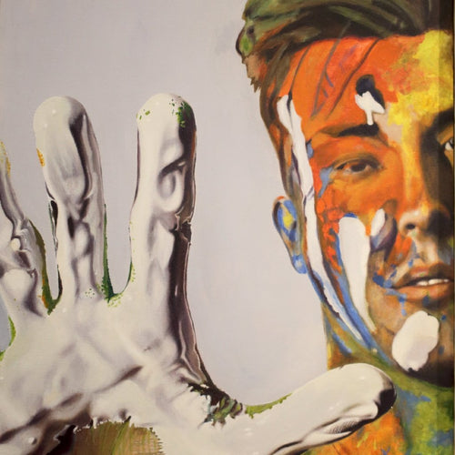 Carlos con la Mano Blanca by Juan Carlos Mompó, Oil on Canvas