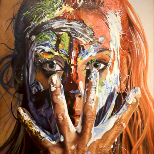 Pintando a Carmen by Juan Carlos Mompó, Oil on Canvas