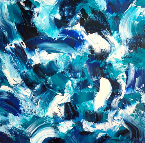 Spuming Water by Petra Dippold Gotz, Acrylic on Paper