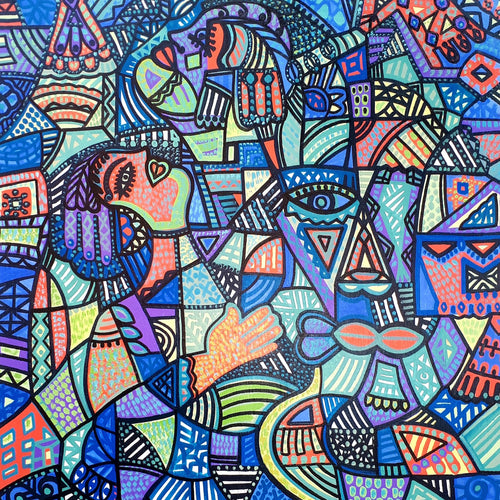 Salvation by Abdelmajid El Yahyaoui, Acrylic on Canvas