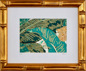 Palm Jungle III by Brittany Ford, Thermographic Embossing and Gouache Paint