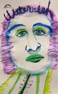 "Ms.Kiwi" by water-ish, Watercolor on Paper