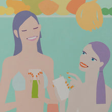 Girls Looking For Smoothie Recipes by Olga Feshina, Acrylic on Canvas