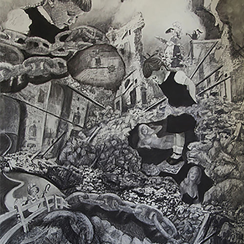 Contemplating Venus by Joan Ryan, Charcoal on Paper