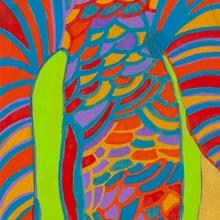 Une Quête…/ A Quest... by Carole Yvonne Richard, Acrylic on Fiberboard