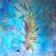 "Leaf KS 608" by Karen Salicath Jamali, Material Dispersion on Bracket