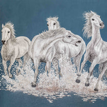 "UNBROKEN" – Camargue Horses by Hannah Jensen, 51 Layers (34 liters)  Carved Acrylic on Board