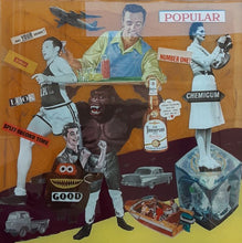 "Have a Scotch Mighty Joe" by Anthony Astarita, Collage Layered in Resin