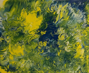 "A Fluid Pasture" By Jeff Musillo, Enamel on Canvas