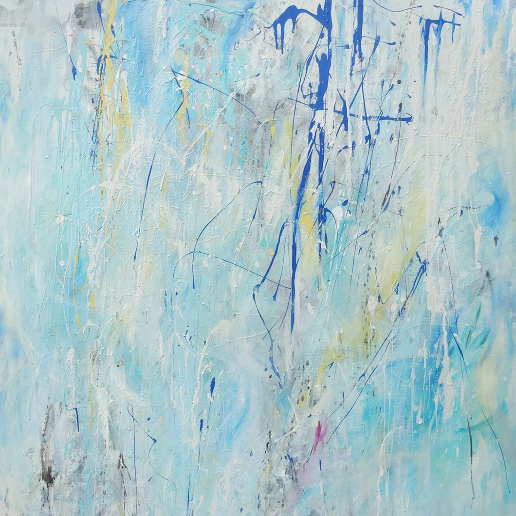 Blue Reflection by Pearl Bayne, Mixed Media on Canvas