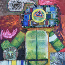 "En control del Mundo"  by Enrique Brito, Mixed Media on Canvas
