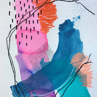 Between Colors 29 by Alexandra Nunes, Mixed Media on Paper