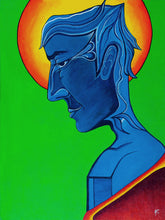 Blue David by Abbie Manley, Acrylic on Canvas Board