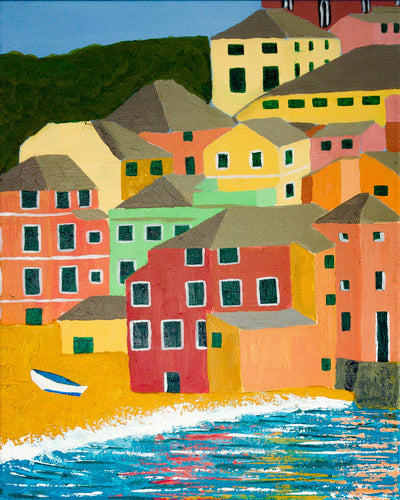 Boccadasse by Melissa Jane Fernandes, Acrylic on Canvas