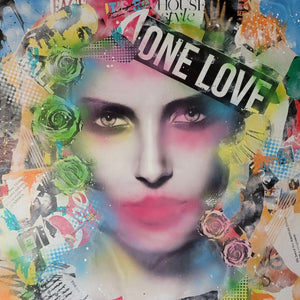 "One Love" by Puiu Claudia, Mixed Media on Canvas