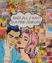 "Pink Diamond" by Puiu Claudia, Mixed Media on Canvas