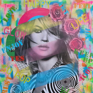 "Pop Feelings" by Puiu Claudia, Mixed Media on Canvas