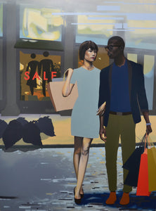 Shoppers by Dustin Joyce, Oil on Canvas