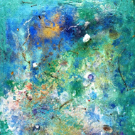 "KS 566" by Karen Salicath Jamali, Material Crystal Dispersion on Bracket