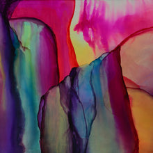 "Elevate" by Elyse Elguezabal, Alcohol Ink on Canvas