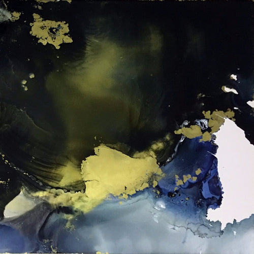 Deep Lagoon By Pegah Masoud, Alcohol Ink On Yupo Paper