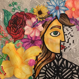 Flowering by Chesleigh Meade, Mixed Media