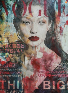 “Gigi in Japan” By Maaike Wycisk, Mixed Media on Canvas