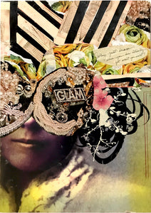 Glam by Ashley Rae, Vintage Photo, Paint, Glitter, Mixed Media