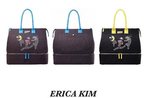 "Golfer Bags" by Erica Kim, Fabric and Leather