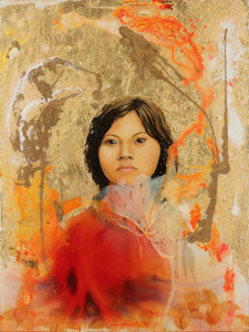 I Am Not Afraid by Thuy Linh Bennett Kang, Mixed Media on Canvas