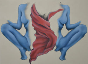 "SPLIT] [TILPS" by Sasha Kahn, Oil on Canvas
