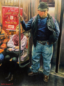 Sleeping Worker by Asilbek Akmalov, Oil on Wood Board