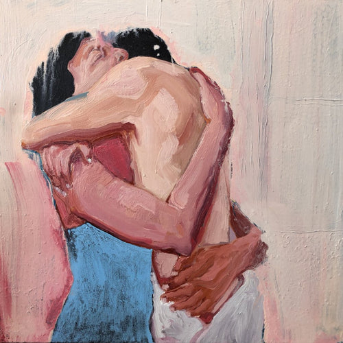 Hugging Otherwise By Brad Necyk, Oil On Canvas