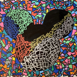 Mosaic Mickey by Jill Keller, Canvas Panel