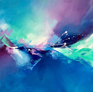 "Mystic Waves" By Ravali Kavoori, Acrylic on Canvas