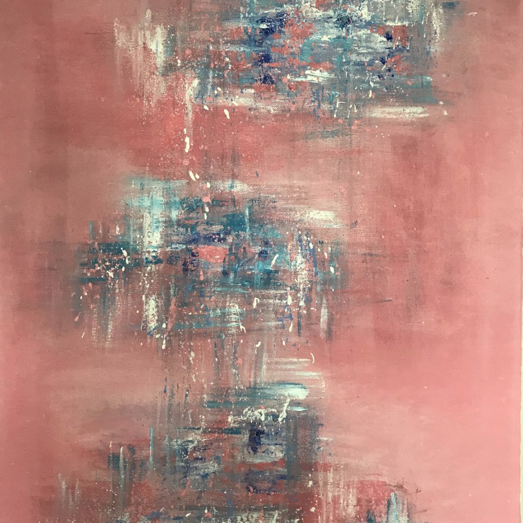 Pink Sky By Cecilie Kolderup, Acrylic On Canvas